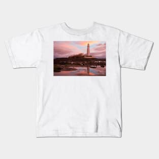 St Mary's Island in pink and blue Kids T-Shirt